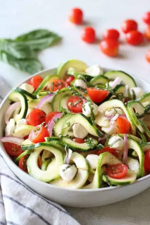 Zucchini and Tomato Caprese Salad