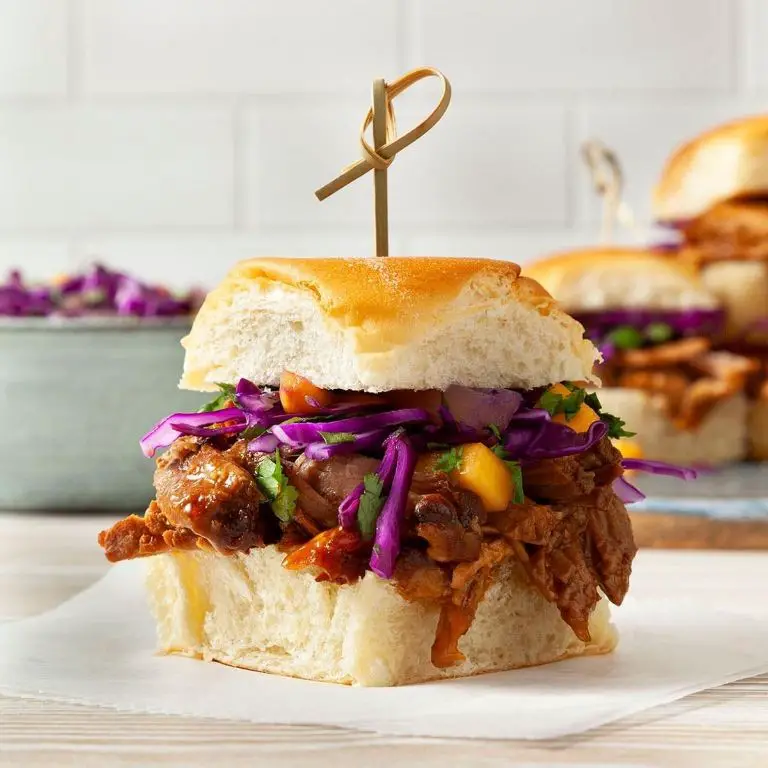 Adobo Pulled Pork Sliders with Coleslaw