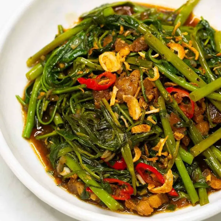 Adobong Kangkong with Mushrooms