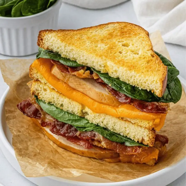 Air Fryer Grilled Cheese with Turkey and Spinach