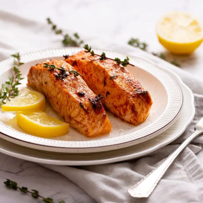 Air Fryer Keto Salmon with Lemon Butter
