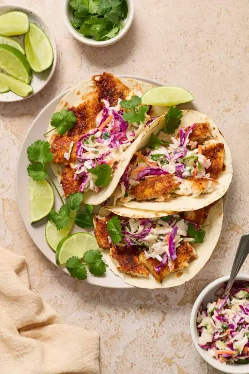 Air Fryer Mahi Mahi with Cilantro Lime Dressing