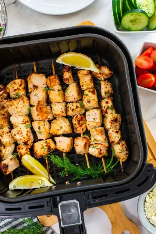 Air Fryer Mediterranean Chicken Skewers