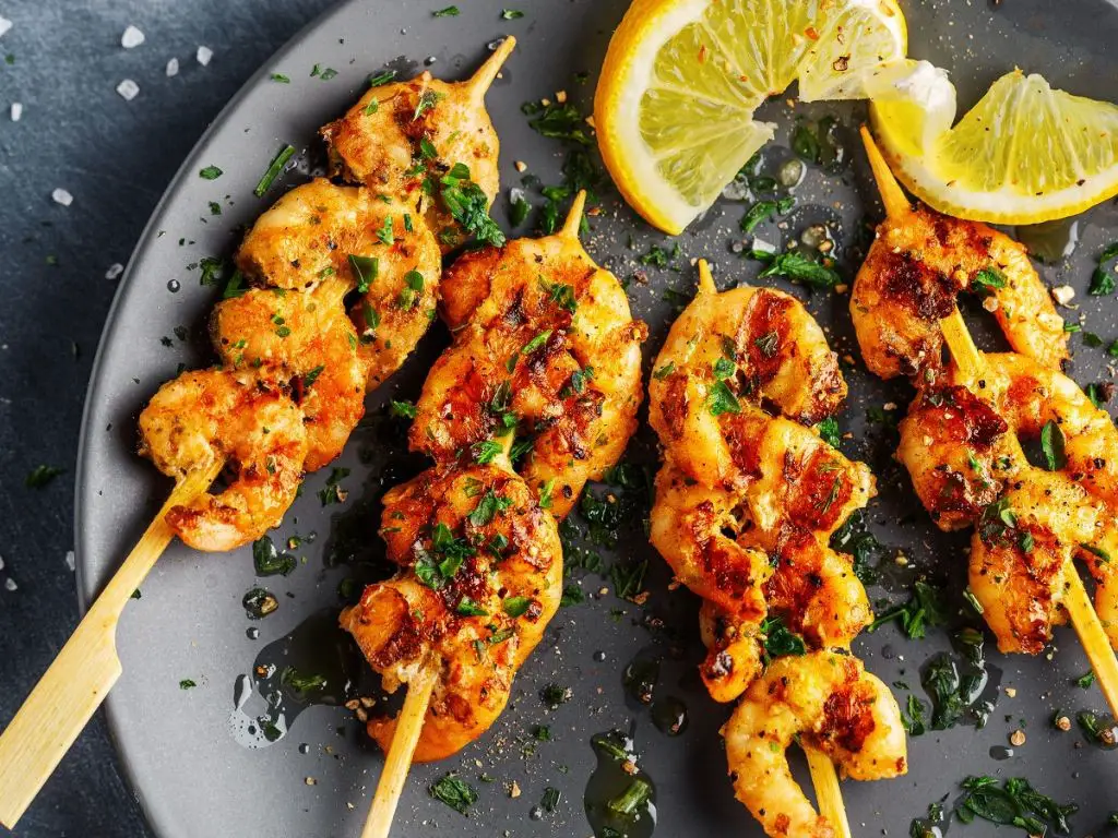 Air Fryer Mediterranean Shrimp Skewers