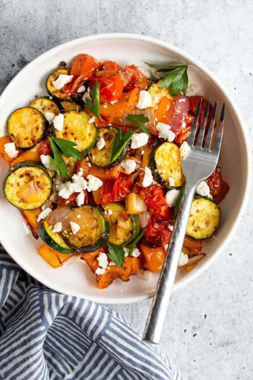 Air Fryer Mediterranean Veggie Packets