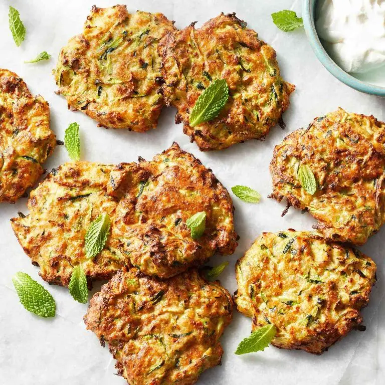 Air Fryer Mediterranean Zucchini Fritters