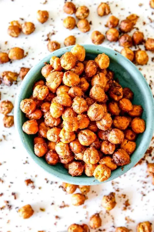 Air Fryer Spiced Chickpea Snack Mix