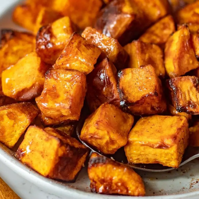 Air Fryer Sweet Potato Cubes with Cinnamon Sugar