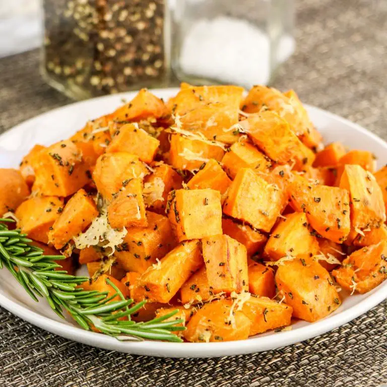 Air Fryer Sweet Potato Cubes with Rosemary and Thyme