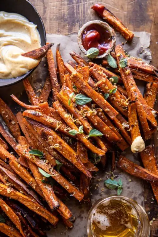 Air Fryer Sweet Potato Fries with Spicy Aioli