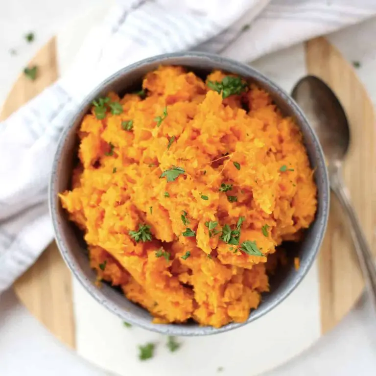 Air Fryer Sweet Potato Mash Bowls