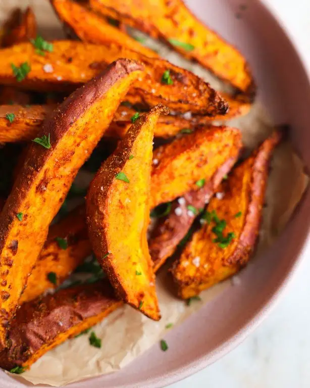 Air Fryer Sweet Potato Wedges with Smoked Paprika