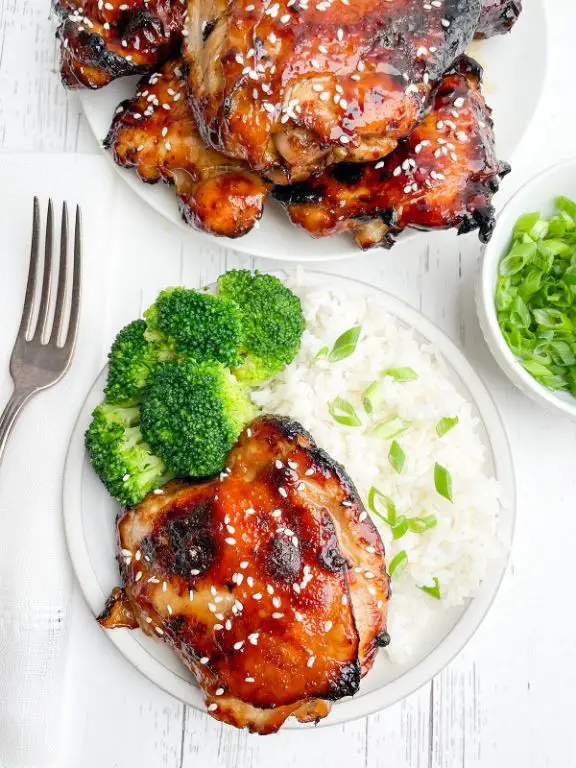 Air Fryer Teriyaki Chicken Thighs with Broccoli