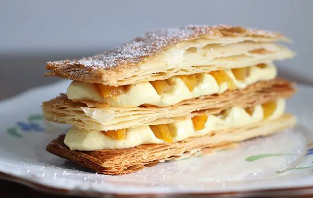 Almond Apricot Mille-Feuille