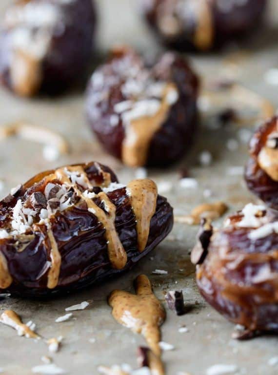 Almond Butter Stuffed Dates