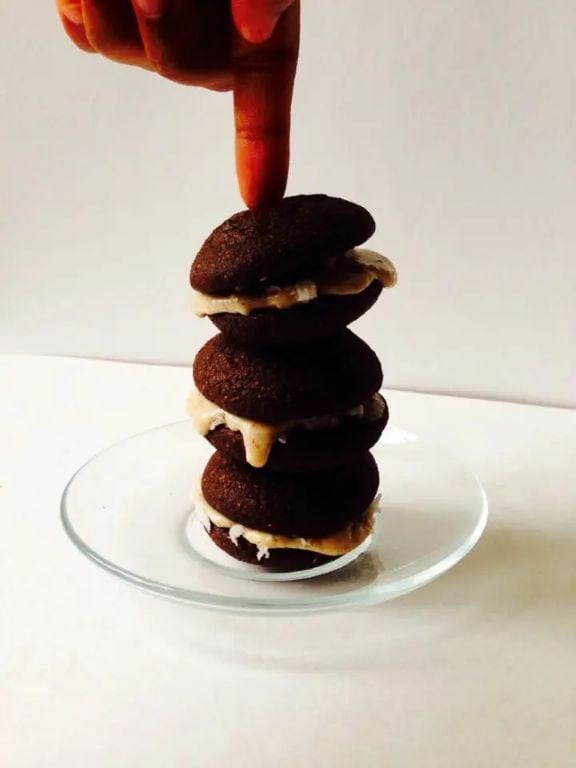 Almond Joy Whoopie Pies with Coconut and Almond Filling