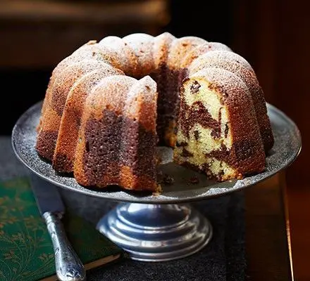 Almond Rum Marble Cake
