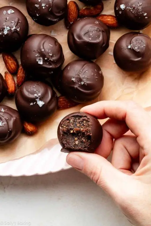 Almond and Dark Chocolate Truffles