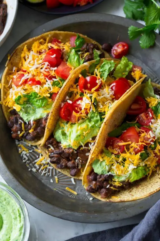 Anasazi Bean Tacos with Avocado Lime Sauce