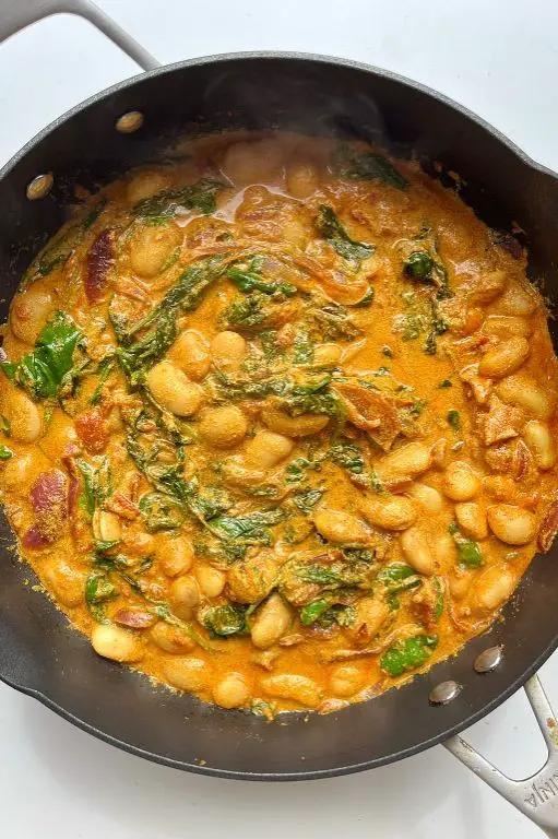 Anasazi Bean and Spinach Curry