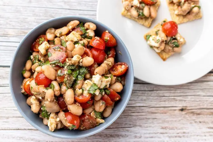 Anasazi Bean and Tomato Bruschetta