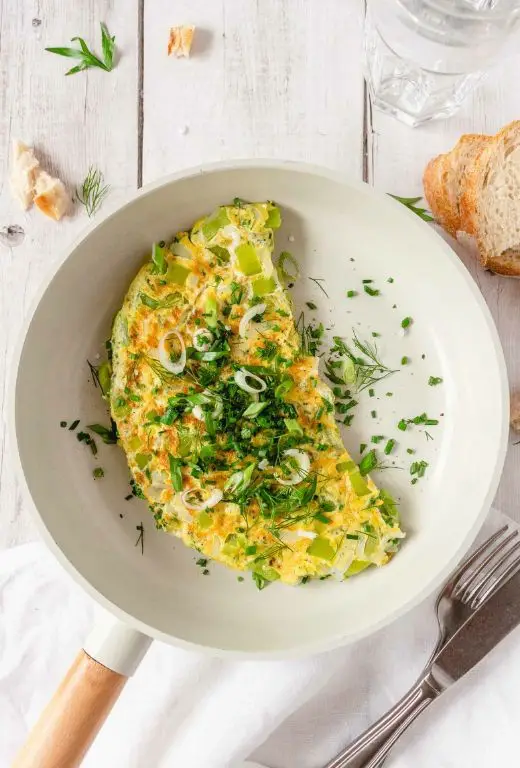 Ant Egg Omelette with Fresh Herbs