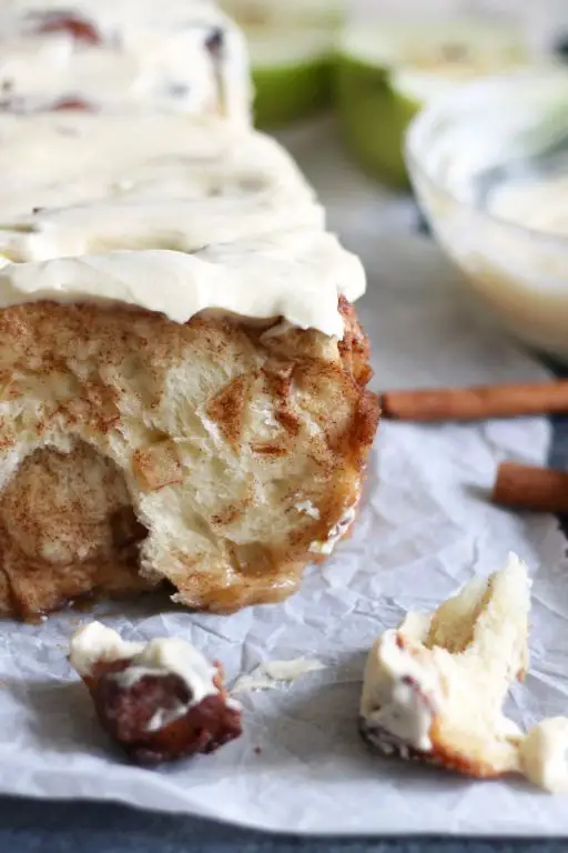 Apple Almond Bread with Cream Cheese Frosting