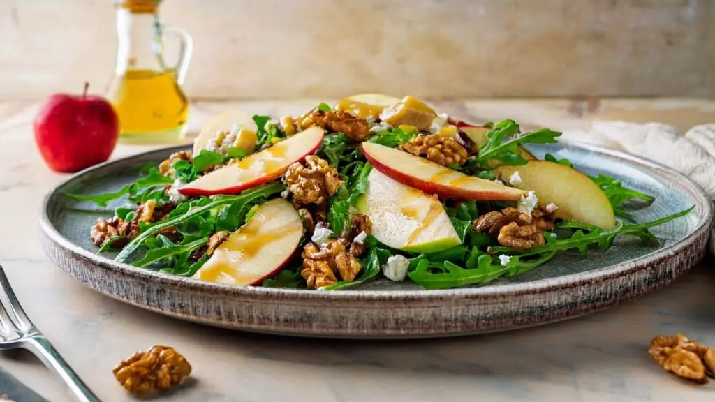 Apple Arugula Salad with Honey Mustard Dressing