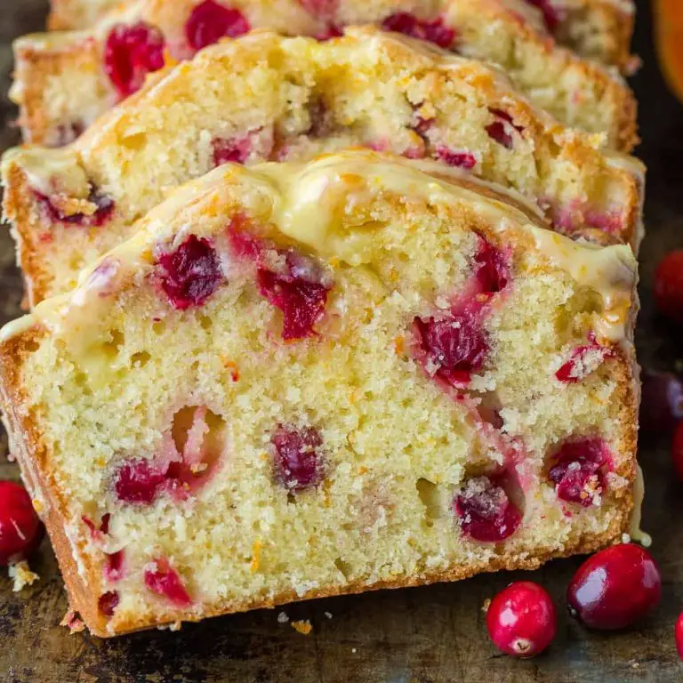 Apple Cranberry Bread with Orange Glaze