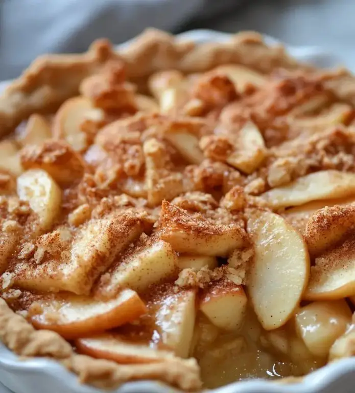 Apple Ginger Pie with Fresh Apples and Zesty Ginger
