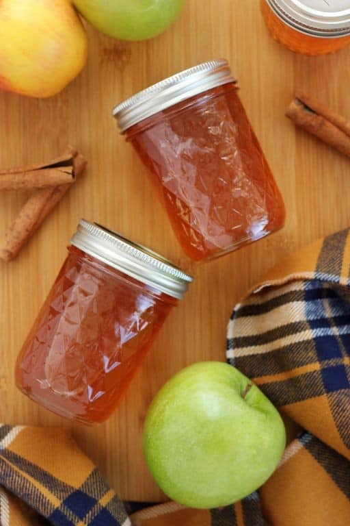 Apple Rhubarb Jelly with Cinnamon Stick