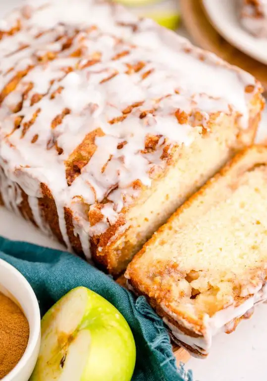 Apple Yogurt Bread with Vanilla Glaze