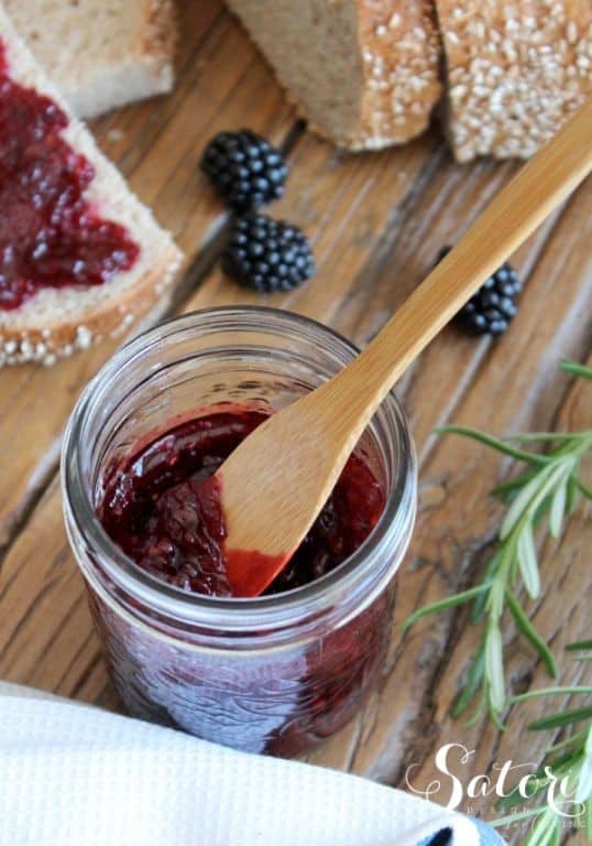 Apple and Blackberry Jam with Rosemary