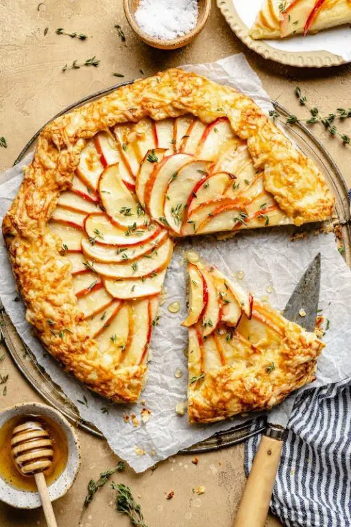 Apple and Cheddar Savory Galette
