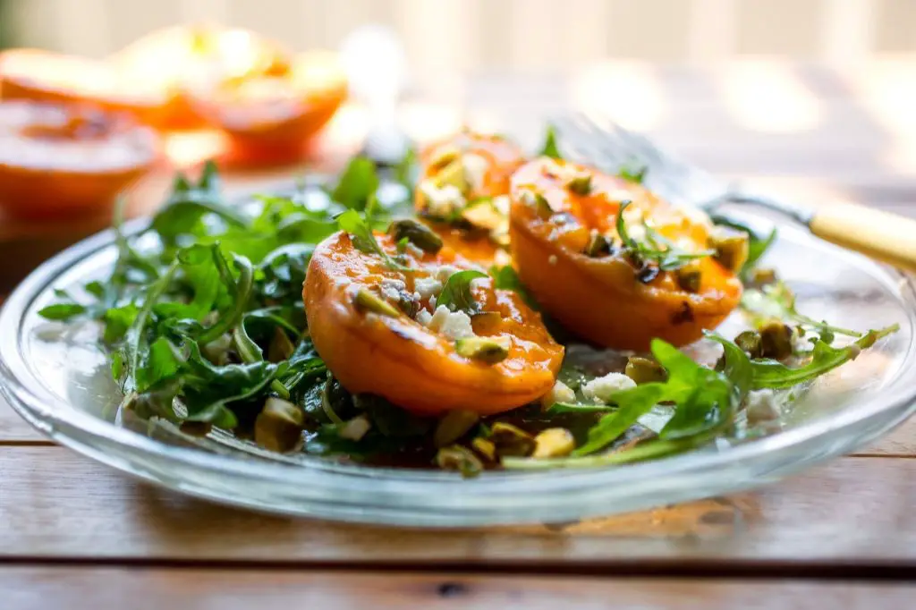 Apricot Arugula Salad with Pistachios