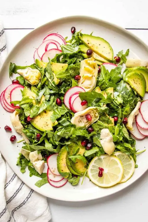 Artichoke Heart and Arugula Salad with Lemon Vinaigrette