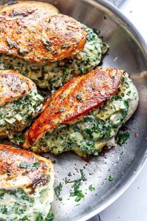 Artichoke and Parmesan Stuffed Chicken