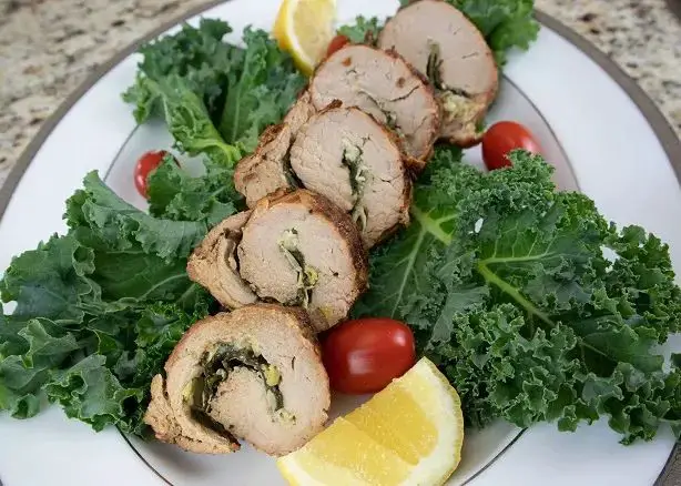 Artichoke and Parmesan Stuffed Pork Loin