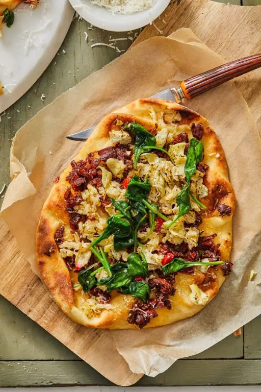 Artichoke and Sun-Dried Tomato Flatbread