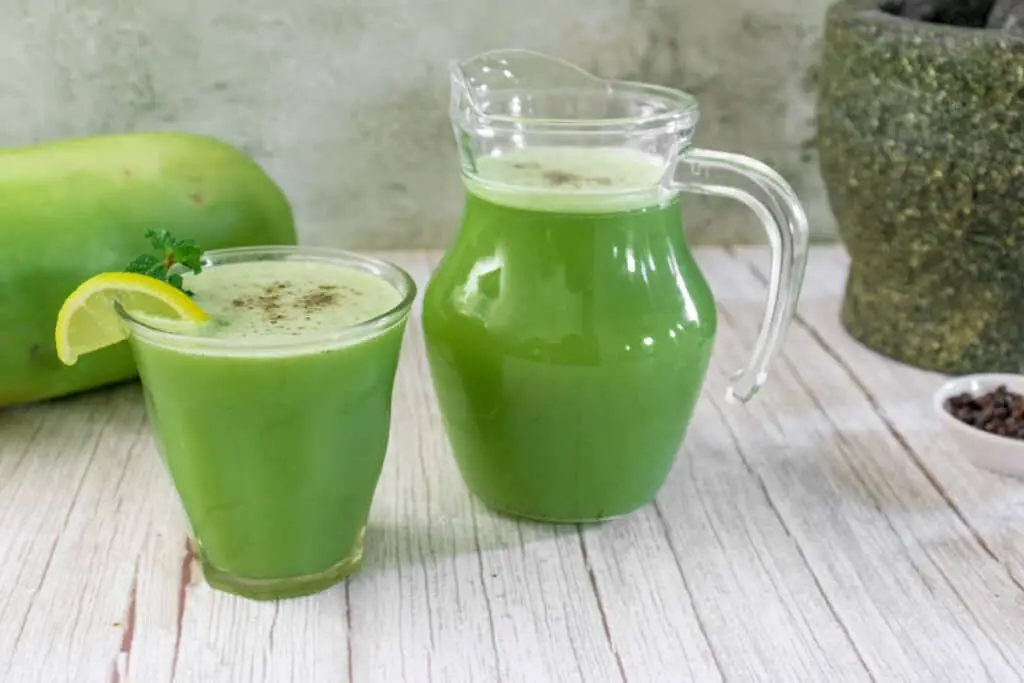 Ash Gourd Juice with Mint and Lemon