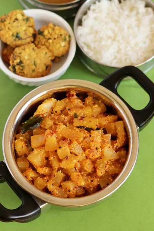 Ash Gourd Stir-Fry with Mustard Seeds