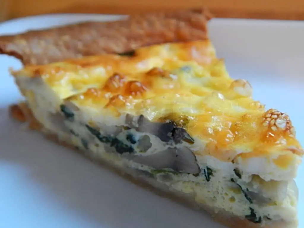 Asiago Cheese and Mushroom Quiche