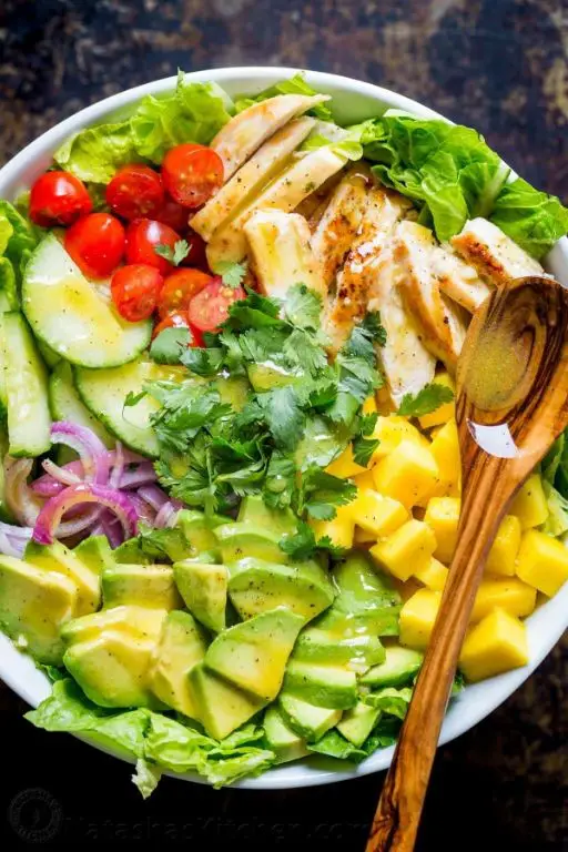 Asian Chicken Salad with Mango and Avocado