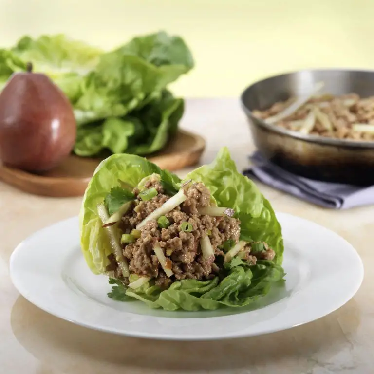 Asian Pear and Chicken Lettuce Wraps