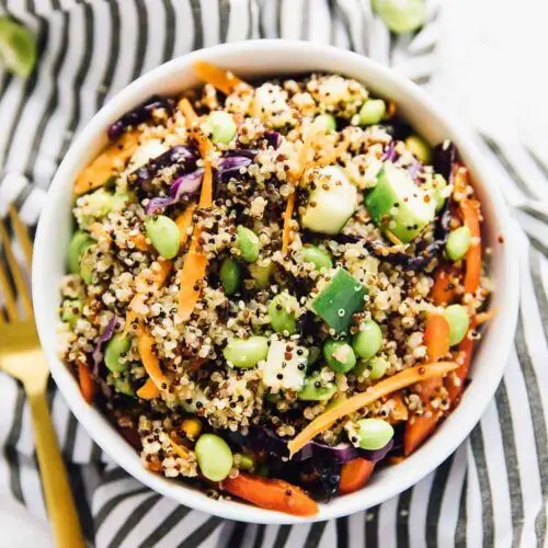 Asian Sesame Quinoa Salad with Kewpie Dressing