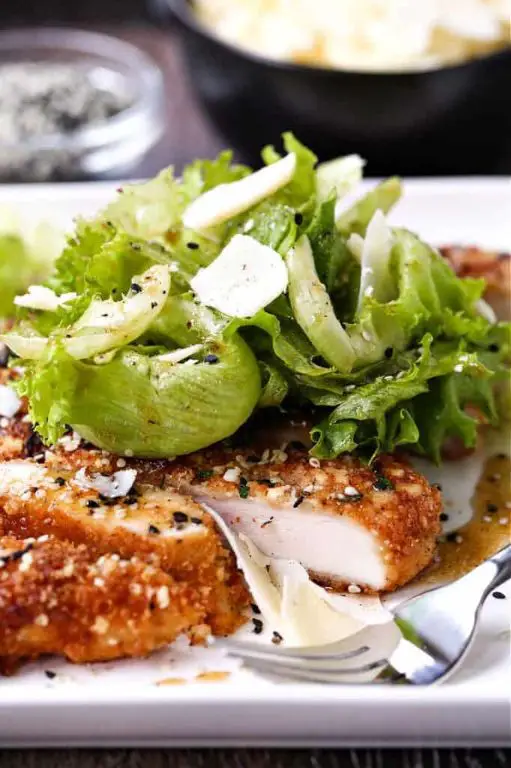 Asian-Inspired Chicken Milanese with Sesame Ginger Sauce