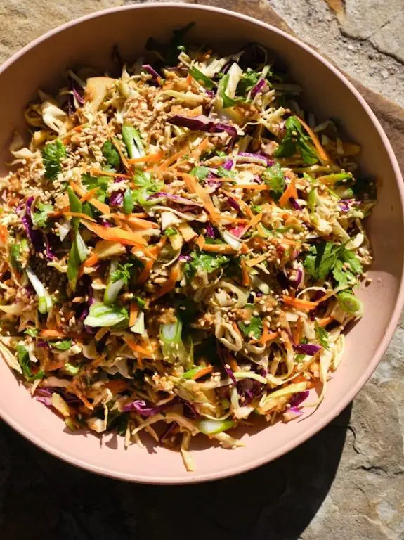 Asian-Inspired Coleslaw with Kewpie Sesame Dressing