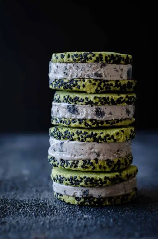 Asian-Inspired Sesame Salad with Green Tea Ice Cream