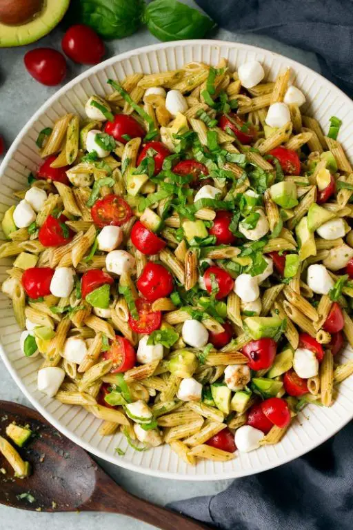 Avocado Caprese Pasta Salad
