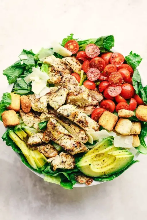 Avocado Chicken Caesar Salad